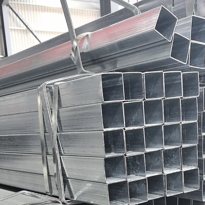 Large Stock Cold Rolled Pre Galvanized Welded square  Rectangular Steel Pipe/tube Q235, Q235B Hollow Gi Pipe