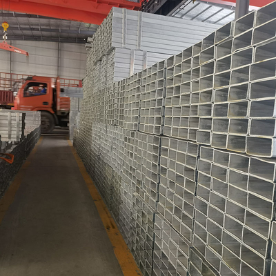 Large Stock Cold Rolled Pre Galvanized Welded square  Rectangular Steel Pipe/tube Q235, Q235B Hollow Gi Pipe